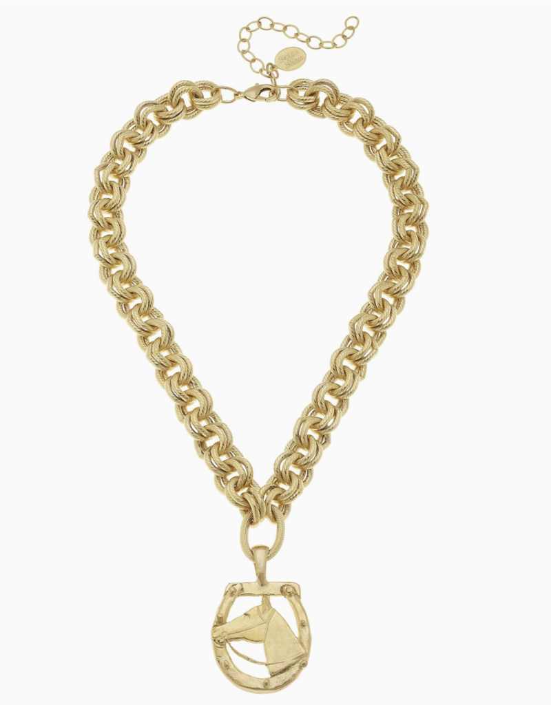 susan shaw Susan Shaw- Handcast Horseshoe and Pendent Necklace