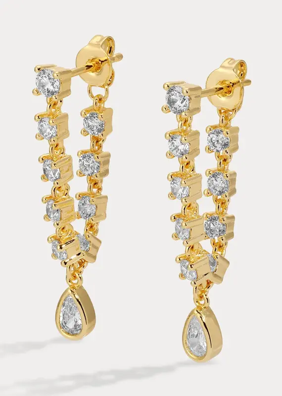 Lili Claspe Small Stephie Bezel Earrings