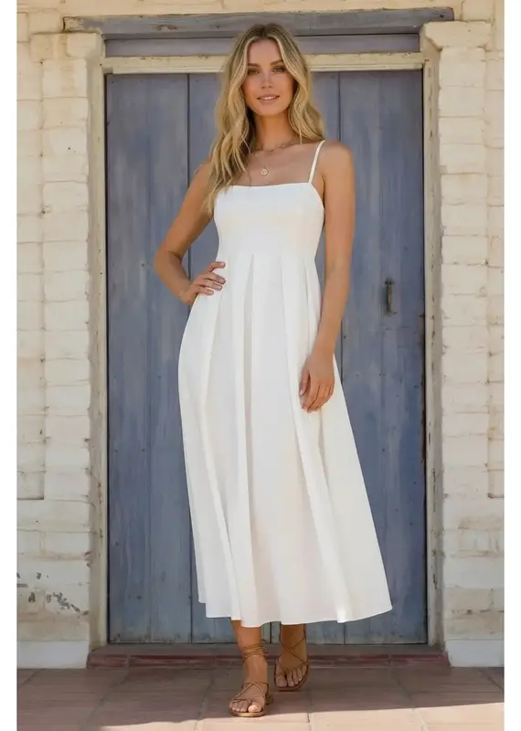 klesis Klesis Tie Back Flare Midi Dress