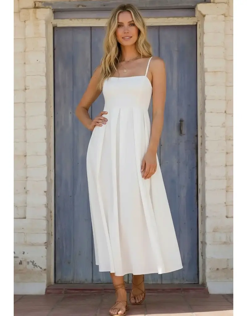 klesis Klesis Tie Back Flare Midi Dress