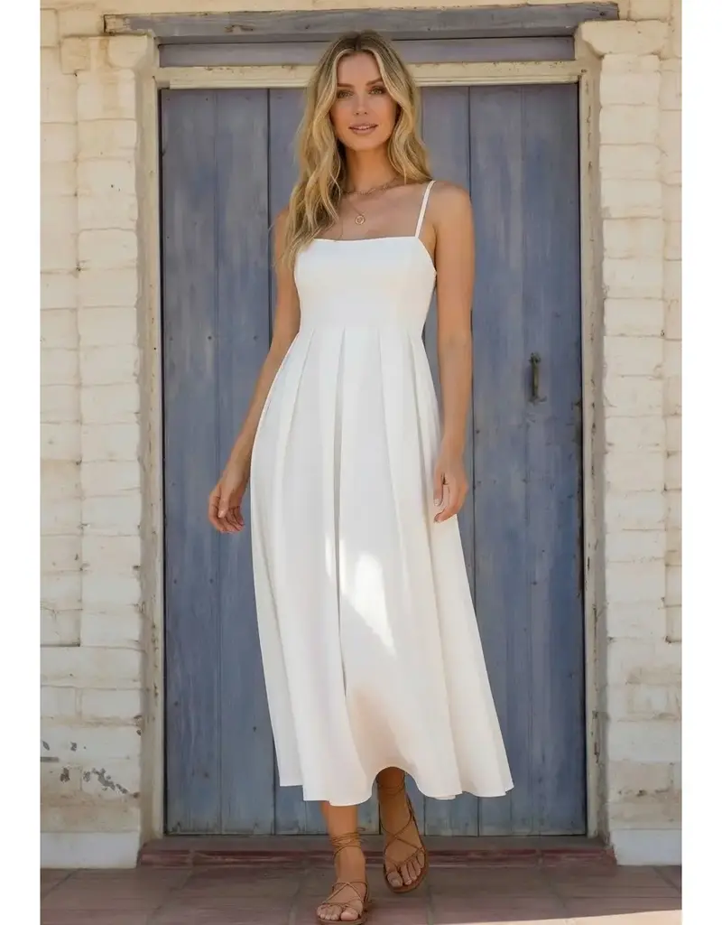 klesis Klesis Tie Back Flare Midi Dress