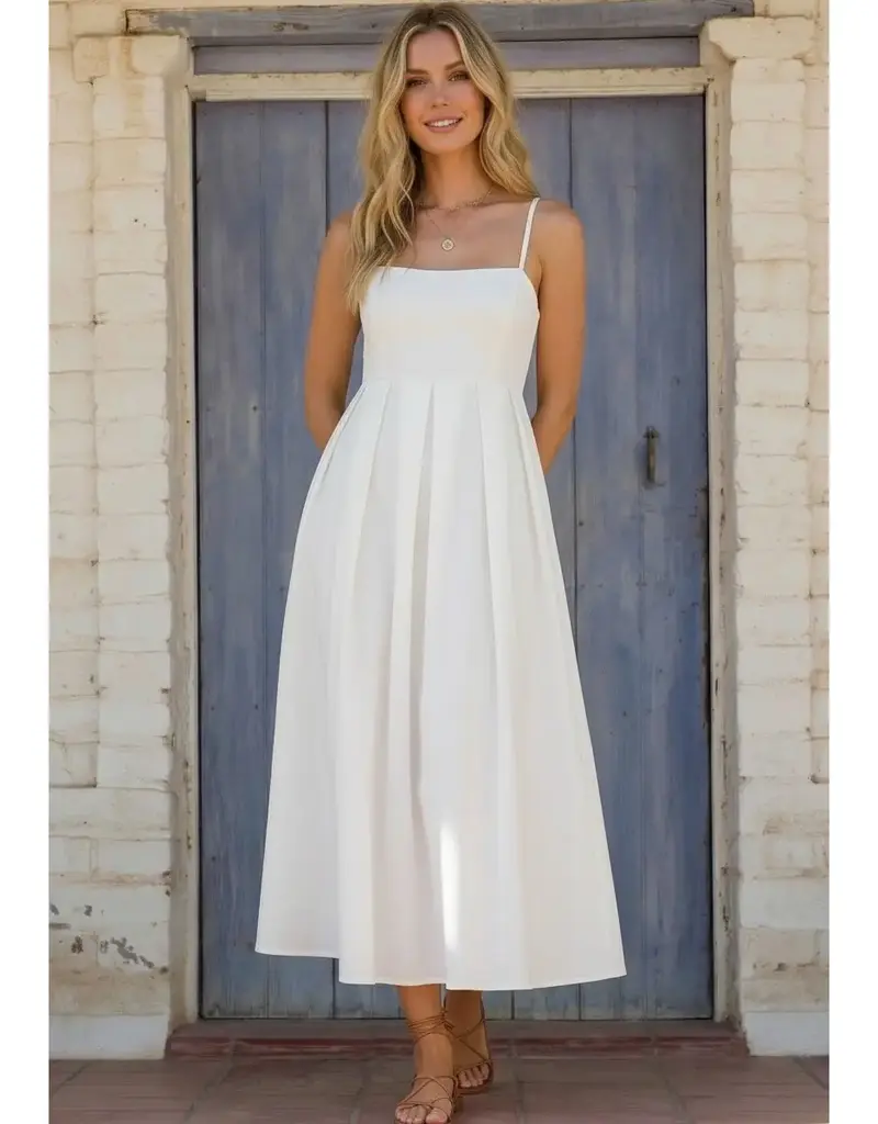 klesis Klesis Tie Back Flare Midi Dress