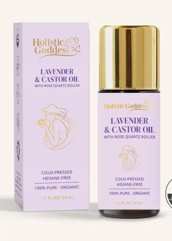 Holistic Goddess Organic Castor Oil Roll-on With Lavender