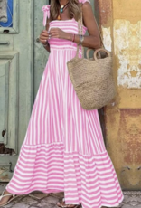 Ninexis Ninexis Striped Casual Maxi Dress