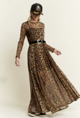 Jade By Jane Jade by Jane- Mesh Mock Neck Maxi Dress