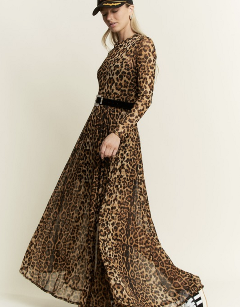 Jade By Jane Jade by Jane- Mesh Mock Neck Maxi Dress