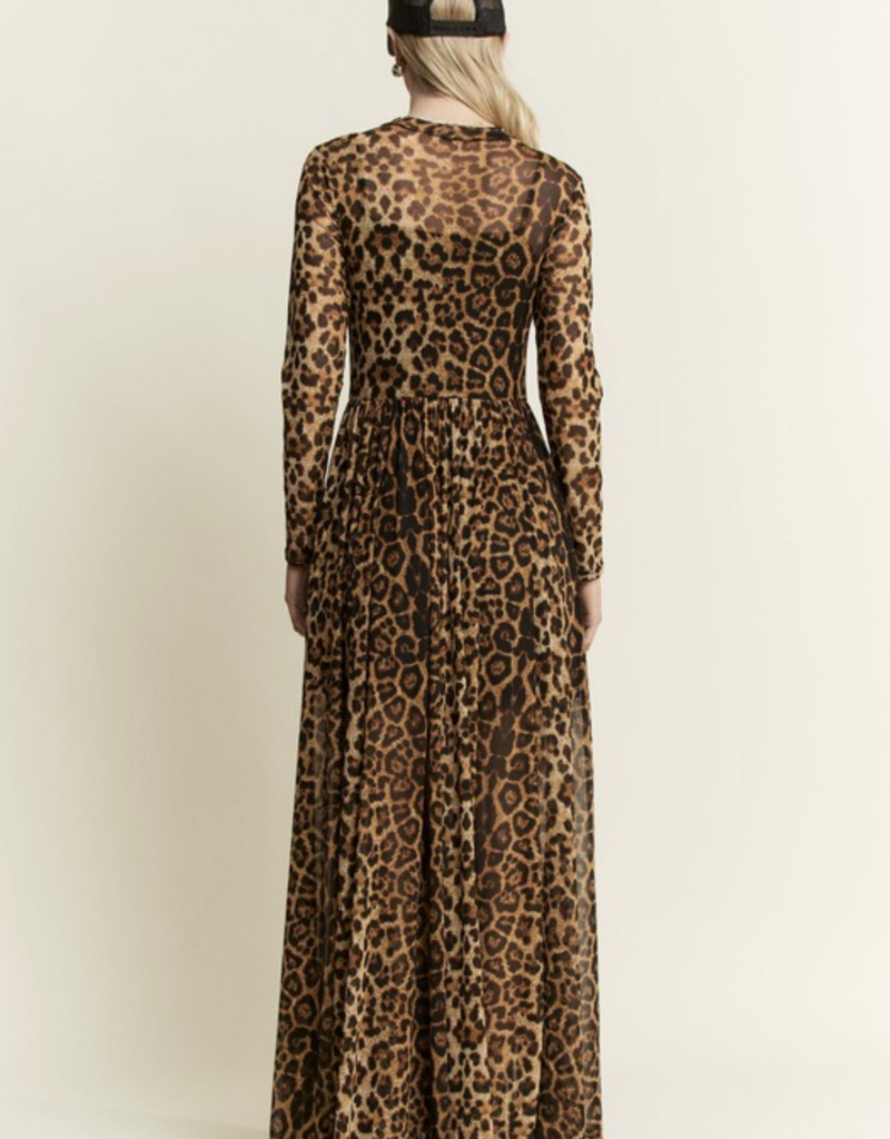 Jade By Jane Jade by Jane- Mesh Mock Neck Maxi Dress
