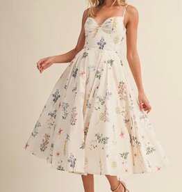 klesis Klesis Floral Bustier Midi Dress