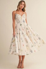 klesis Klesis Floral Bustier Midi Dress