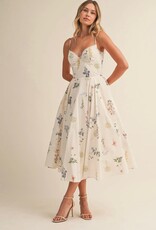 klesis Klesis Floral Bustier Midi Dress
