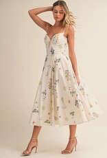 klesis Klesis Floral Bustier Midi Dress