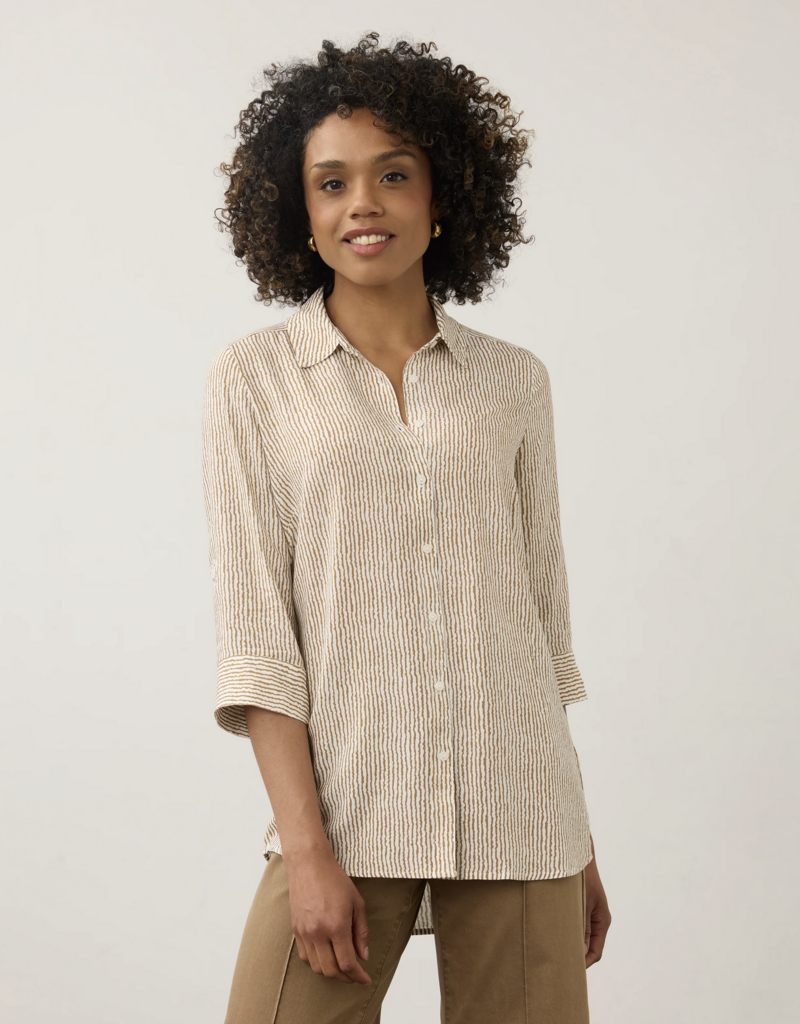 FDJ FDj 7386397 Long Sleeve Striped Tunic