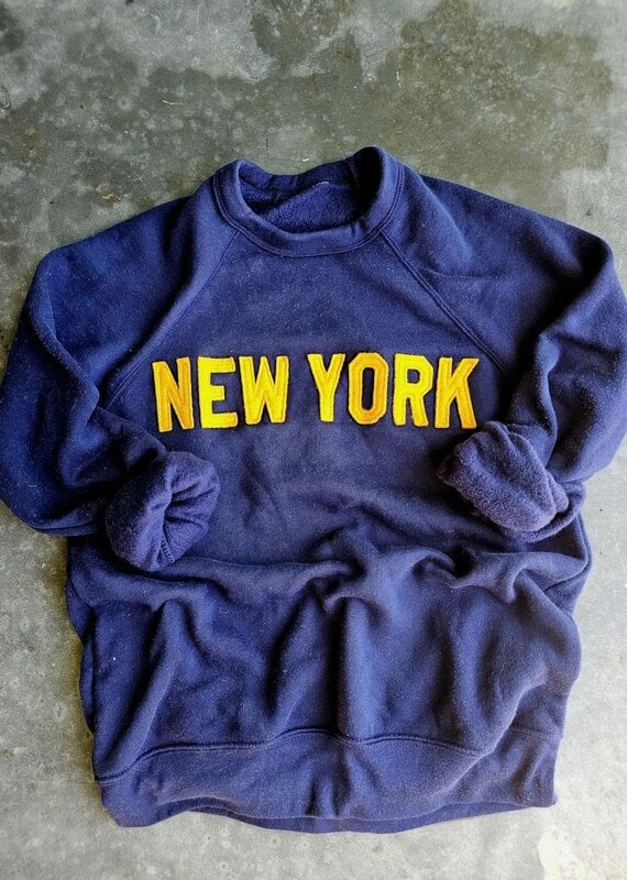 faire The Athletic- Vintage Felt Crewneck  Sweatshirt