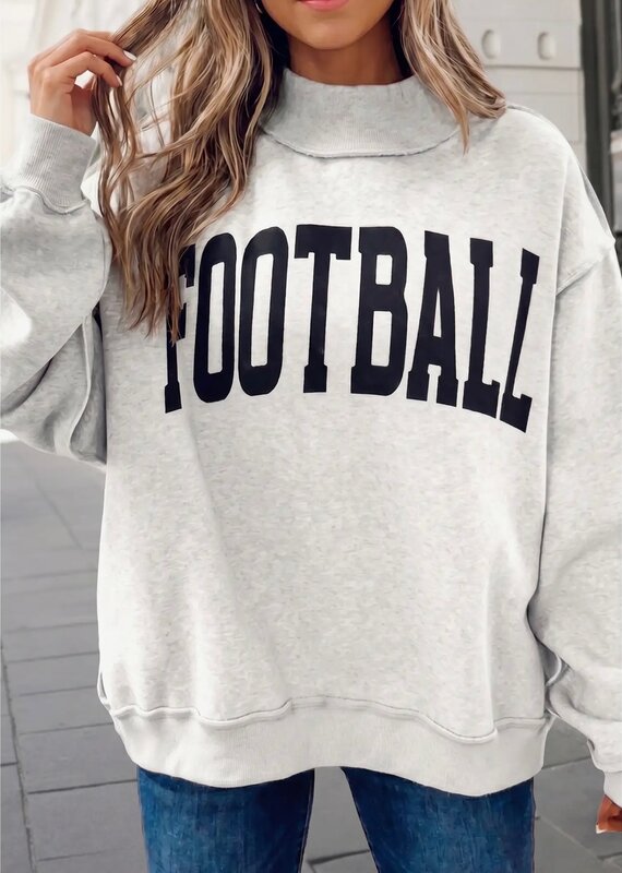 Football/Game Day Reversible Mock Neck Swwatshirt