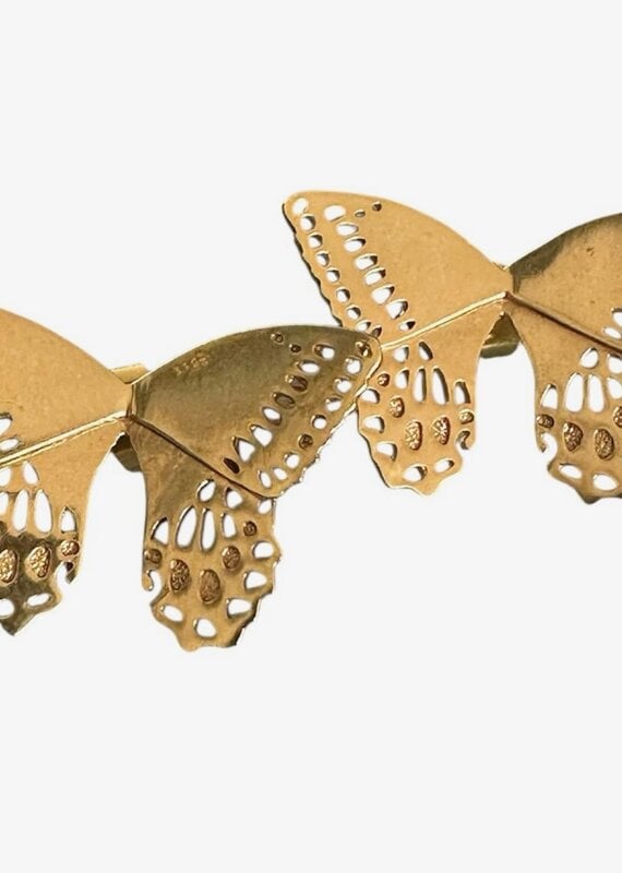 Anokhi Green Anokhi Green- Fluttering Butterfly Earrings- Gold Studs