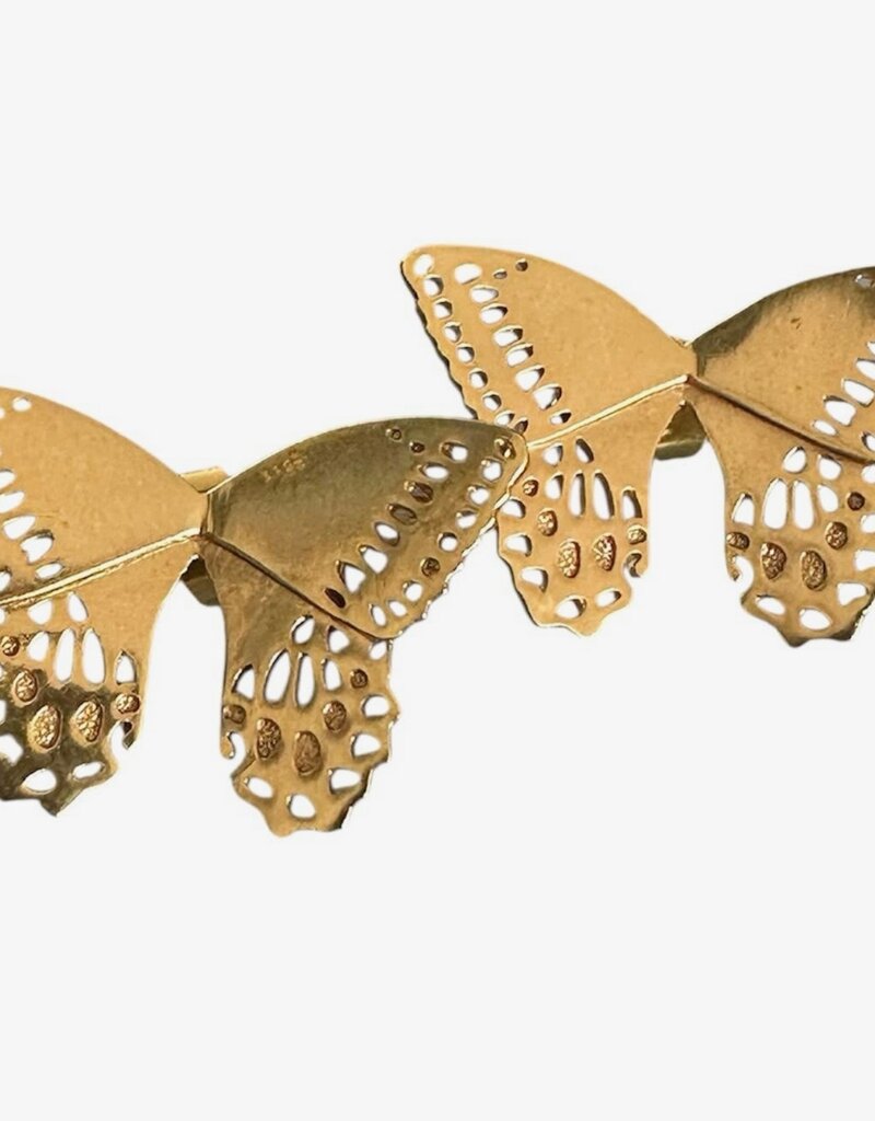 Anokhi Green Anokhi Green- Fluttering Butterfly Earrings- Gold Studs