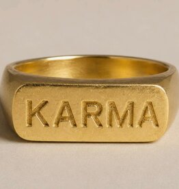 Anokhi Green Anokhi Green- Karma Ring-Gold Signet Ring