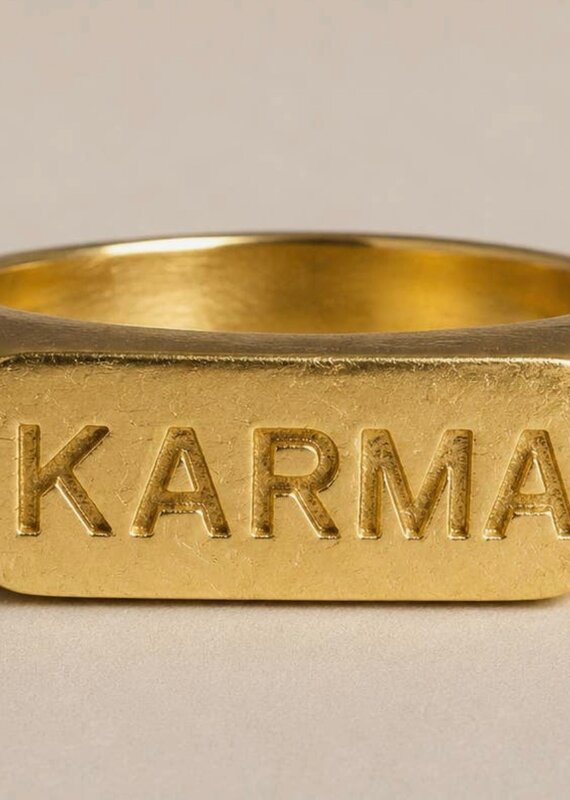 Anokhi Green Anokhi Green- Karma Ring-Gold Signet Ring