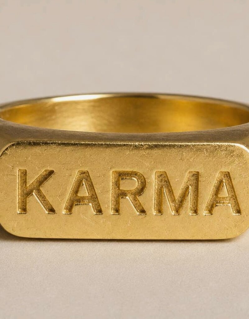 Anokhi Green Anokhi Green- Karma Ring-Gold Signet Ring