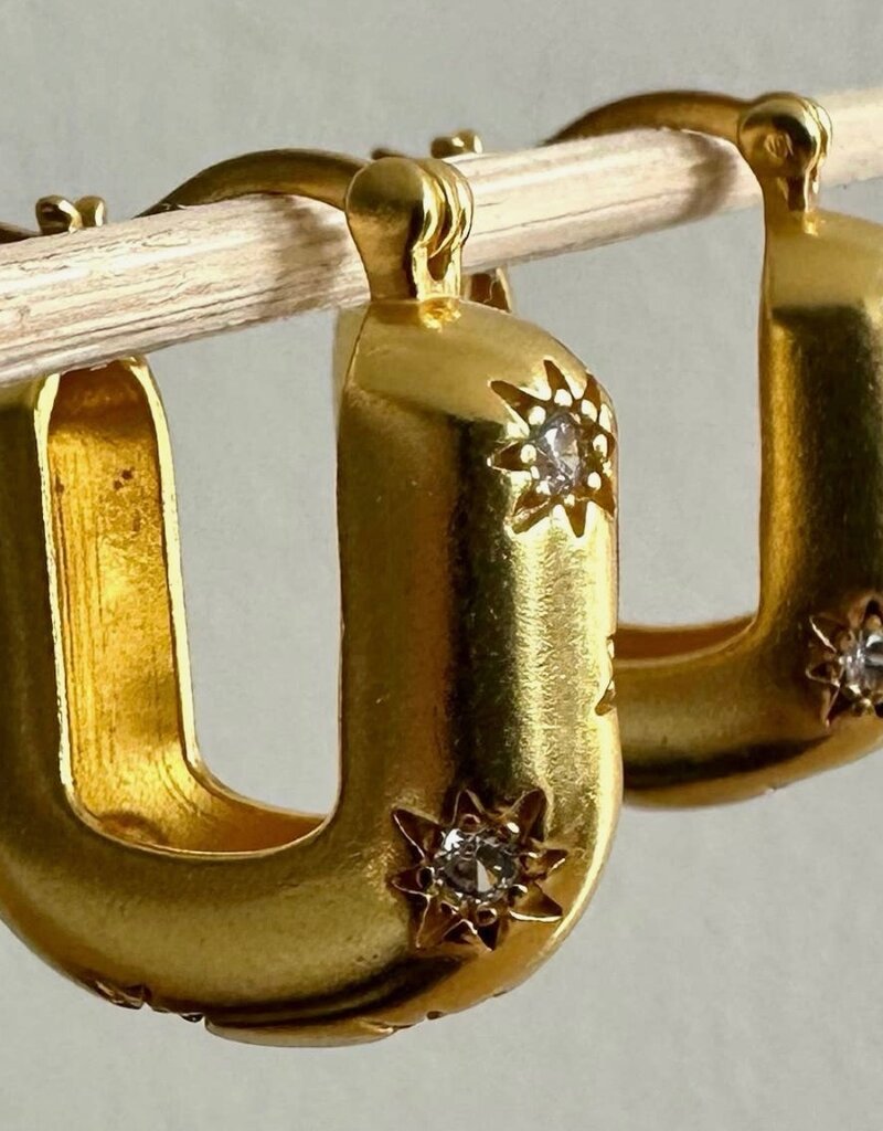 Anokhi Green Anokhi Green-Modern Star Hoops
