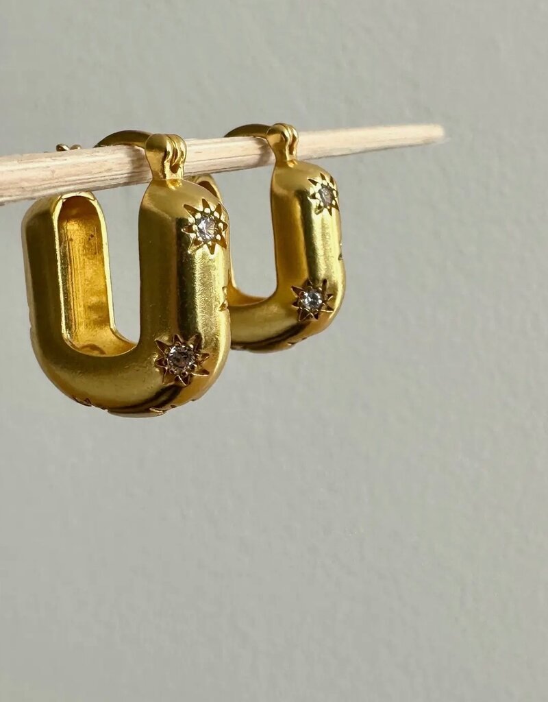 Anokhi Green Anokhi Green-Modern Star Hoops