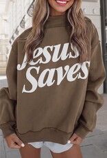 faire Jesus Saves Mock Neck Sweatshirt