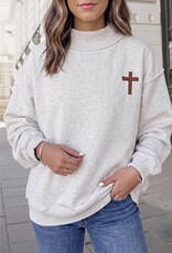 faire Christian Faith Mock Neck Reversible Sweatshirt