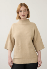 FDJ FDJ 1189223 Mock Neck Lightweight Sleeve Sweater