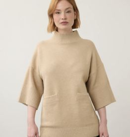 FDJ FDJ 1189223 Mock Neck Lightweight Sleeve Sweater