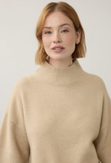 FDJ FDJ 1189223 Mock Neck Lightweight Sleeve Sweater