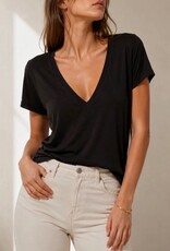 Noend Denim Supima Cotton Deep V-Neck Tee