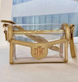 Caroline Hill Anna Clear Bag Gold