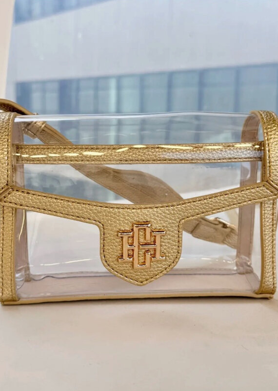 Caroline Hill Anna Clear Bag Gold