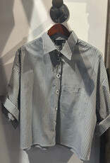 Renuar Renuar R5213 Striped Woven Blouse
