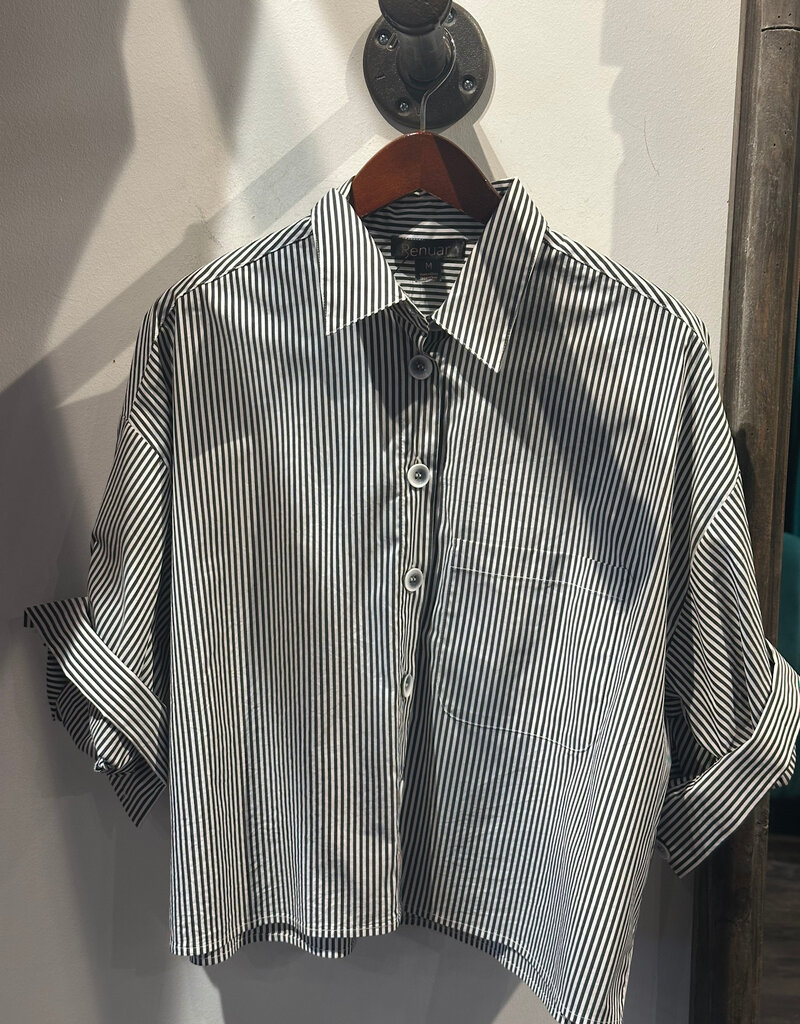 Renuar Renuar R5213 Striped Woven Blouse