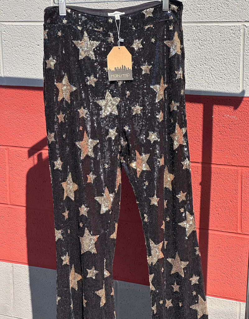 Main Strip Main Street Star Sequin Pant L Black