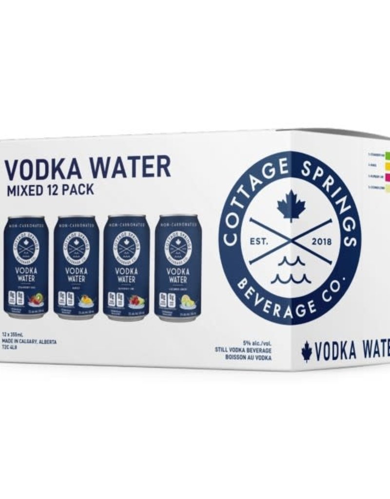 Cottage Springs Vodka Water Variety 12 Can