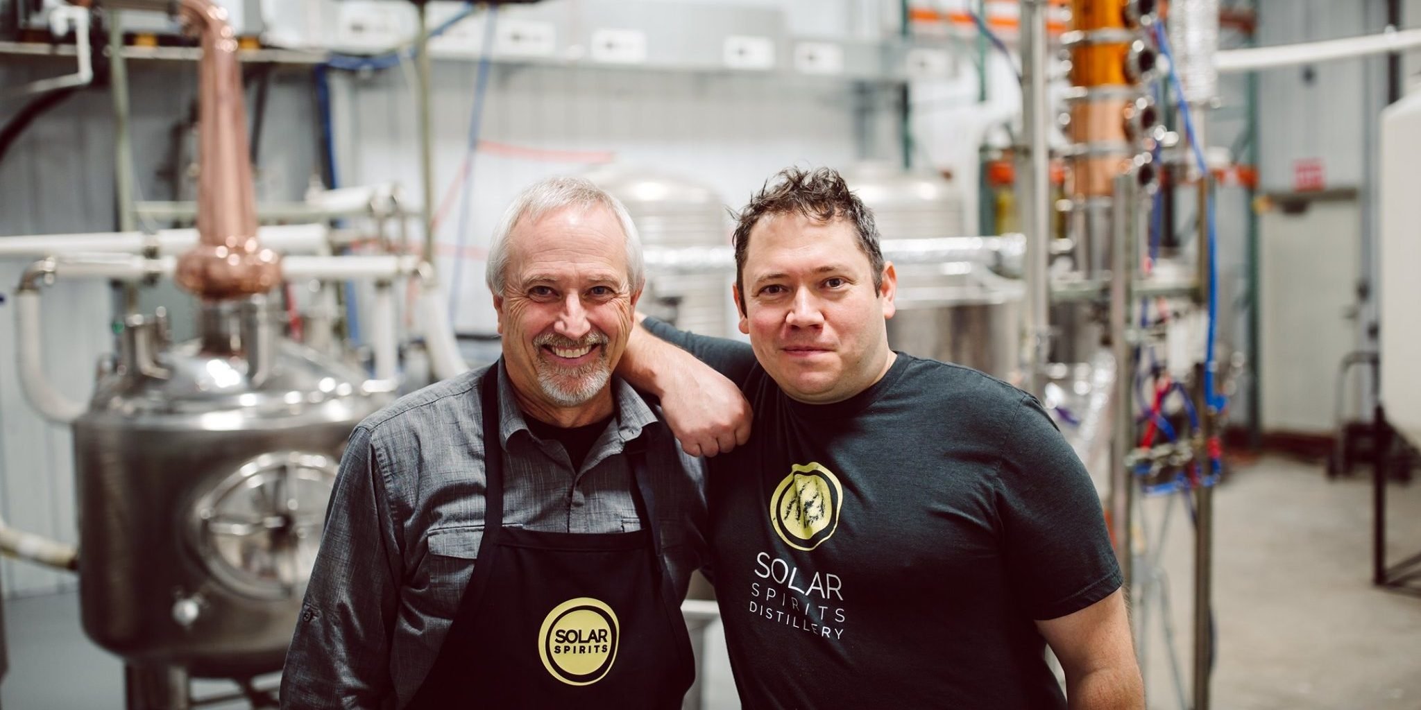 Master Distiller Jim Batdorf, Ph.D (left) and Production Manager Dan Watt (right)