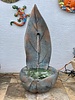 STANDING LEAF FOUNTAIN STAINED IN BRONZE PATINA