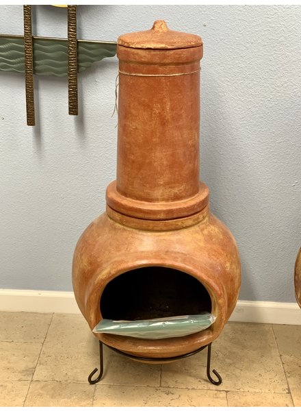 CHIMINEA BLOSSOMS WITH COVER TERRACOTTA