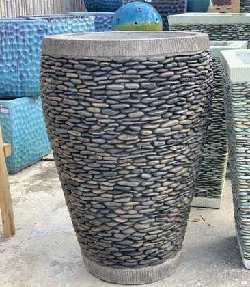 Tall Tapered Round Pebble Planter Large N