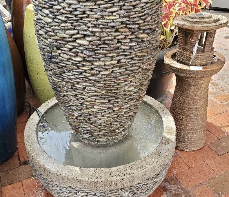 Pebble Tall Jar Fountain Small N