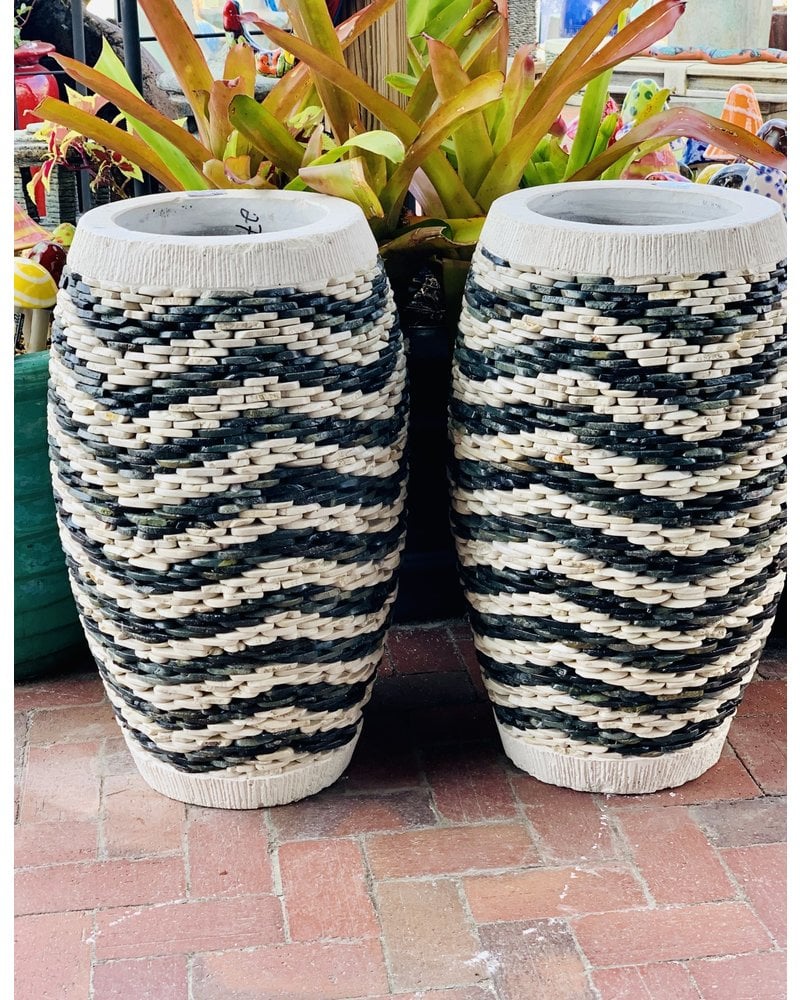 Pebble Swirl Barrel Planter Small JWN