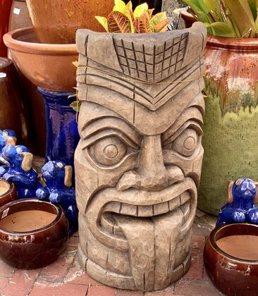 36" LAUGHING TONGUE TIKI FACE 155 LBS