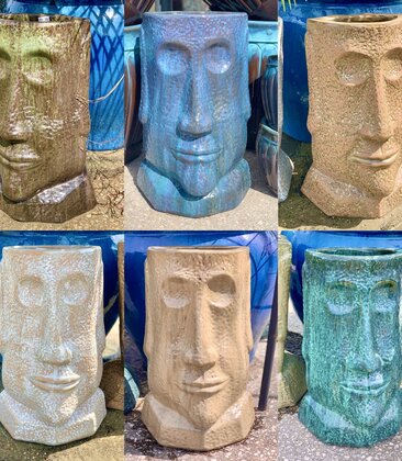 Rapa Nui Head Planter  Large AC