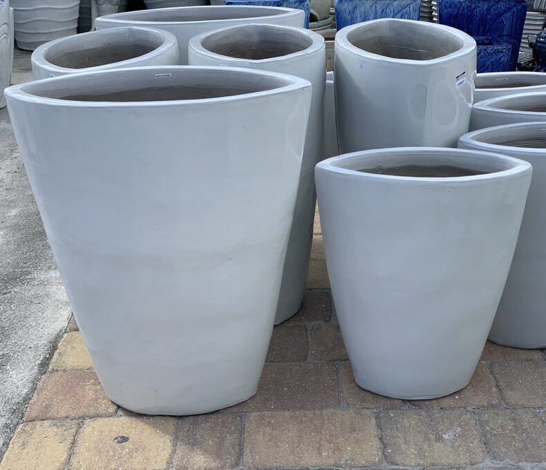 Premium Barcelona Tall Oval Planter Small  W