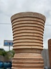 Terracotta Cylinder Planter with Thick Lines Large