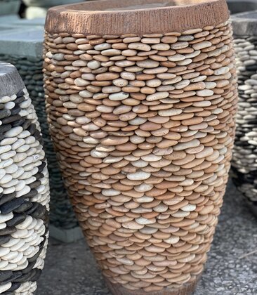 Tall Tapered Round Pebble Planter Medium R