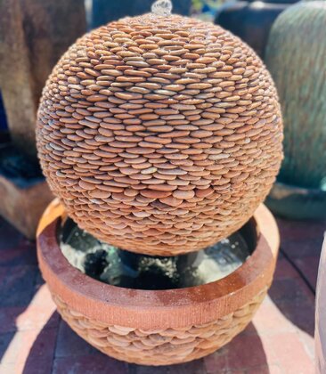 Pebble Sphere Fountain Rose