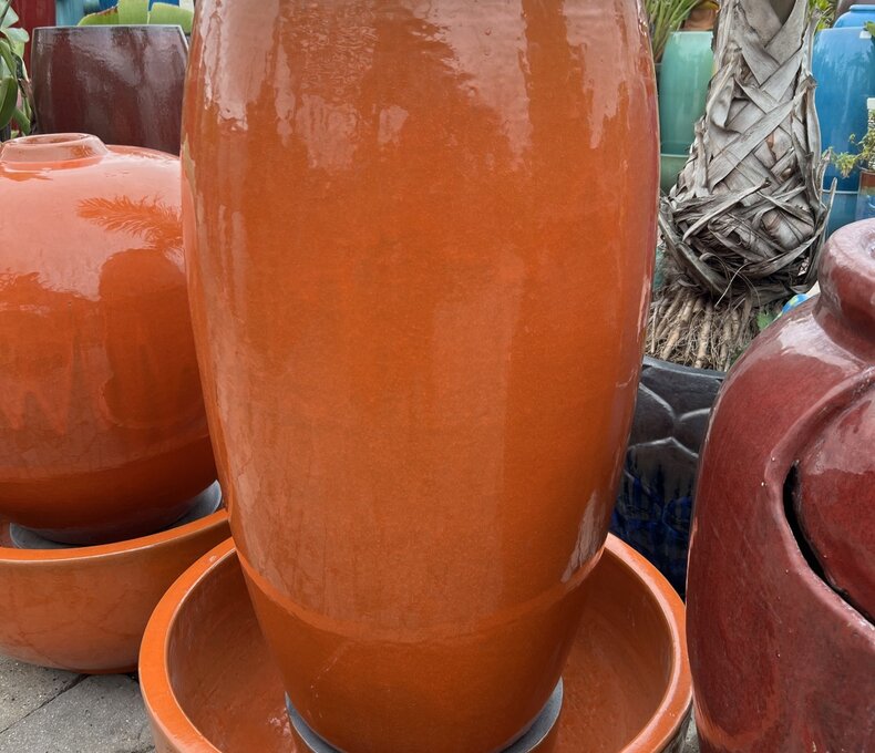 Drum Fountain W/ Bowl OR